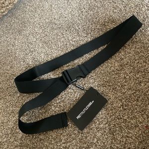 Black tape slider buckle belt